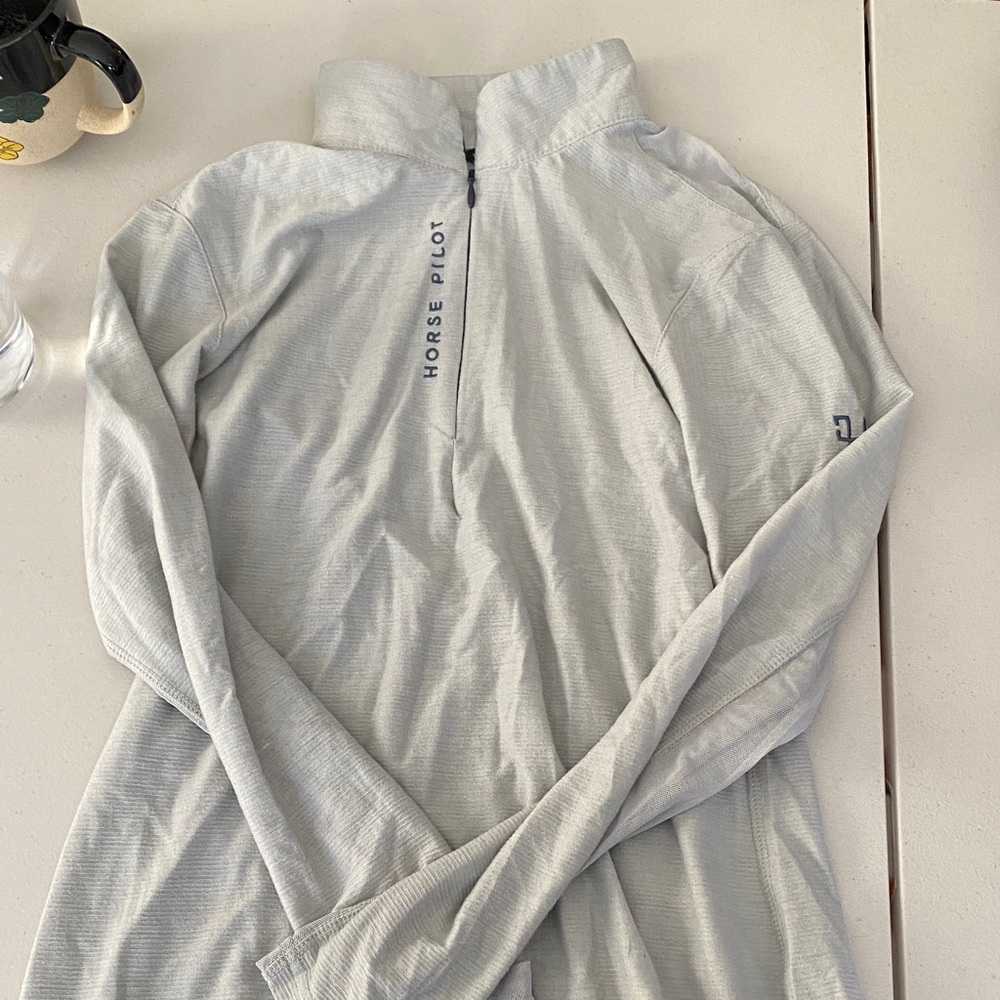 Horse Pilot Women's Long Sleeve Top - Light Gray